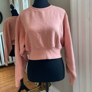 Aritzia TNA Pink Cropped Sweater